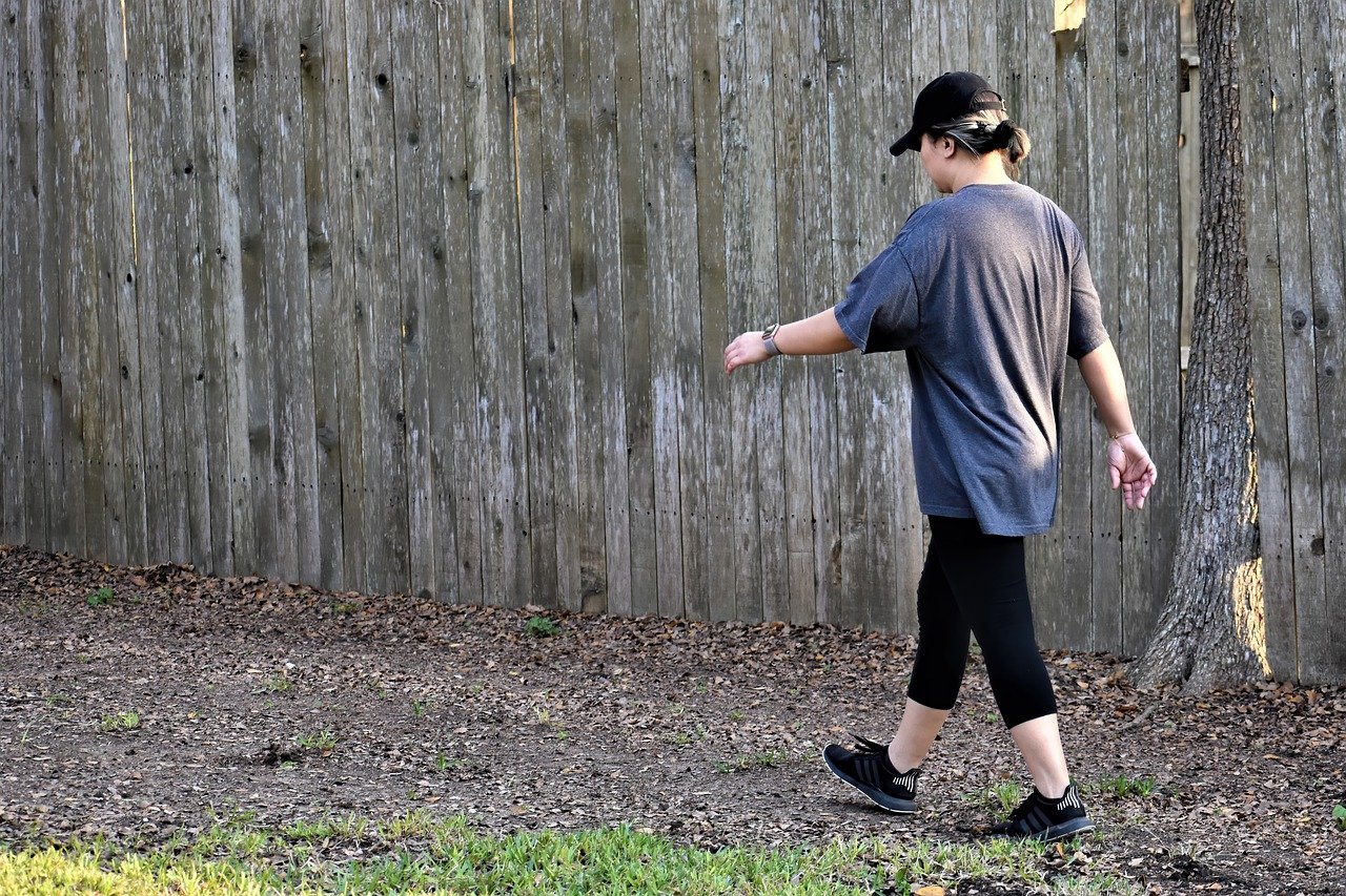 woman, walking, exercise